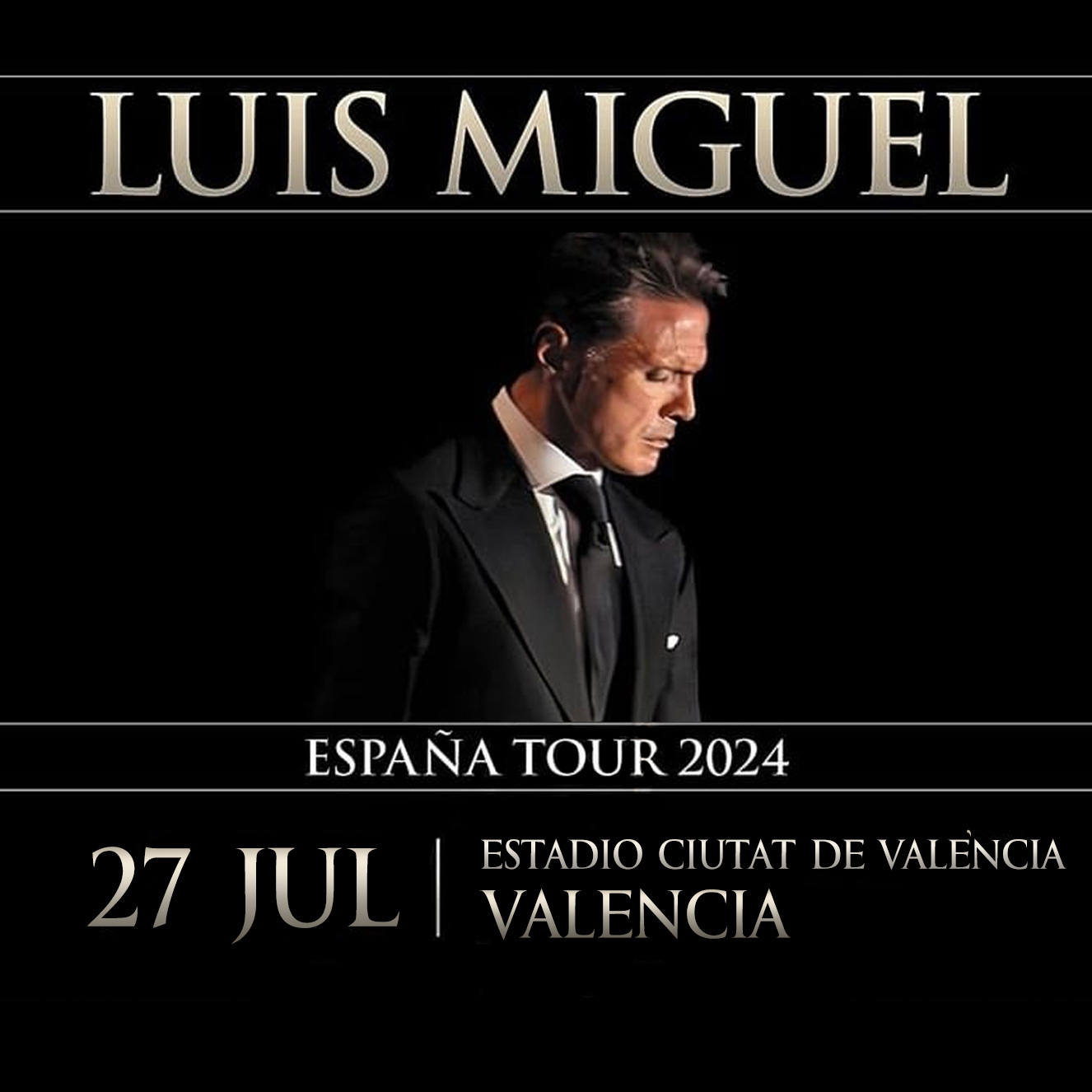 Concierto Luis Miguel Gira España 2024 Ciutat de València